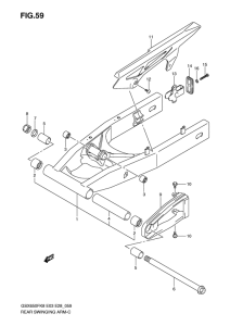 GSX650F Маятник задний