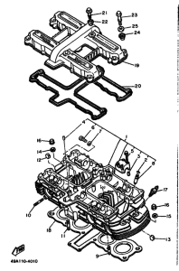 FJ600 FJ600A Головка цилиндров