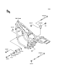 ZR1100 Крепление двигателя