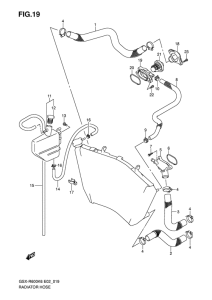 GSX-R600 Радиатор hose