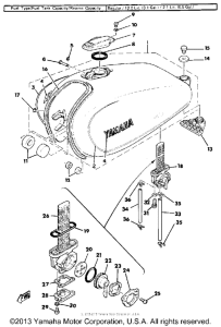 SR500F Топливный бак
