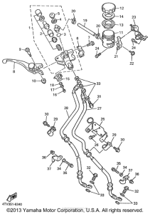YZF600RL Главный тормозной цилиндр