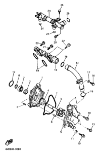 YZF750R Водяной насос