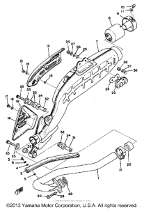 XT500G Выхлопная система