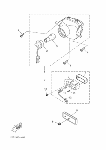 WR125R Taillight unit ass`y