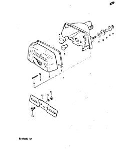 GSX400 Задний комбинированный сигнал