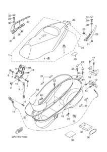 YP125RA (ABS) Сиденье