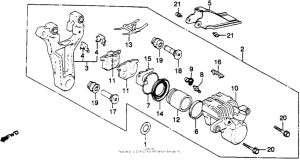GL1100I Rear brake caliper 80-81