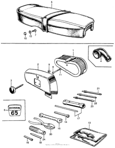 S65 Seat + air cleaner + tool