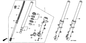 XL700V (ABS) Вилка передней оси