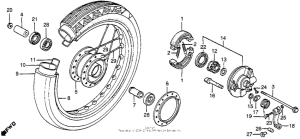 NU50 Front wheel + front brake panel