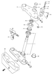 VL125 Кронштейн передней вилки