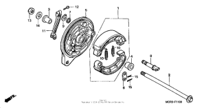 VT750DC Задний тормоз