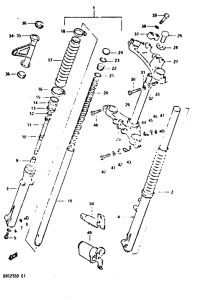 DR125 Вилка передней оси