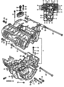 GS550 Картер двигателя