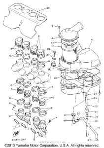 XJ600SEC Воздушный фильтр