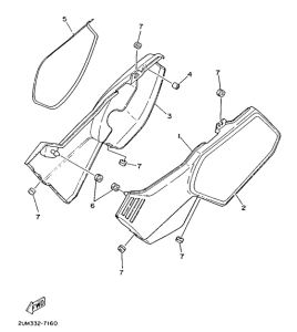 DT50MX Боковые обтекатели