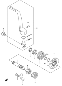 RM125 Ножной стартер