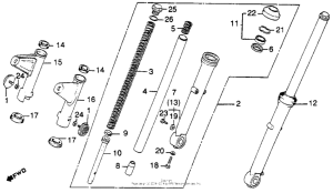 CM250 Передняя вилка