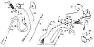 GL1000 Handle lever + cable + switch