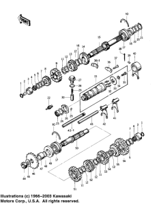 KZ400 Transmission / charge drum