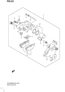 DR125 Задний суппорт