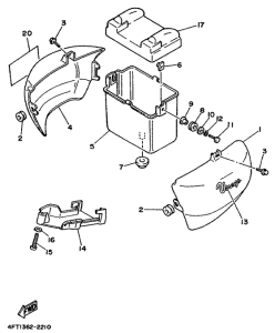 XV500 Side cover  /  oil tank