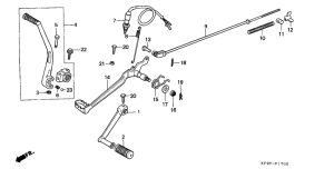 XL185 Pedal / kick starter arm