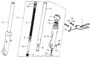 MT125 Передняя вилка