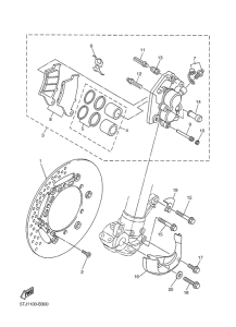 WR250FR Передний суппорт
