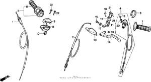 CR80R Handle + switches + cables