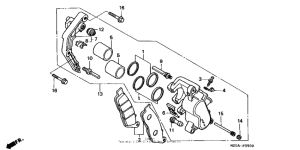 VF750C Передний суппорт