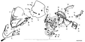 CB500X (ABS) Передний обтекатель