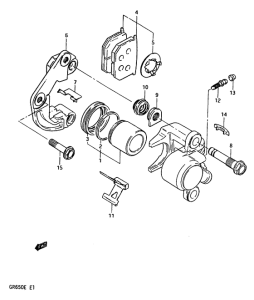 GR650 Передний суппорт тормозной
