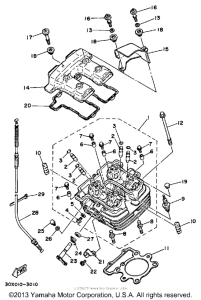 XT250LC Головка цилиндров