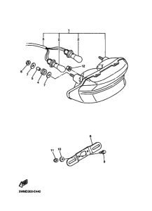 XJR1300 Taillight unit ass`y