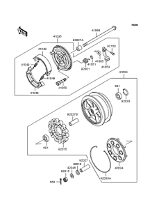 ZL400 Заднее колесо и цепь