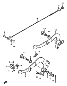 RM125 Передний суппорт