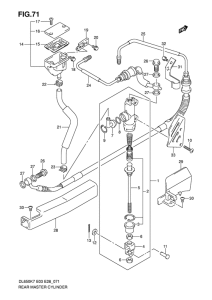 DL650 (ABS) Задний тормозной цилиндр