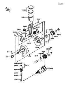 KMX125 Коленвал и поршни