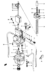 RM80 Carburetor assy