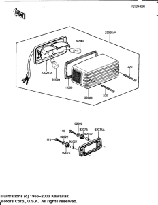 KZ1100 Taillight unit ass`y