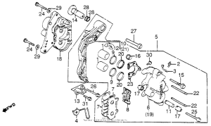 VF1100C Передний суппорт