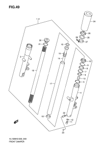 VL1500 Передняя вилка