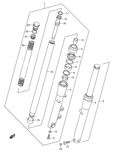 VS1400 Вилка передней оси
