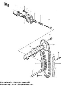 KZ400 Camshaft / chain / tensioner