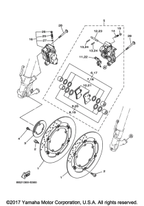 FZ09 Передний суппорт