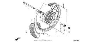 CB250 Переднее колесо