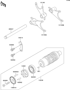 ZG1000 Валы и вилки переключения передач
