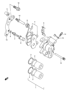 RMX250 Передний суппорт